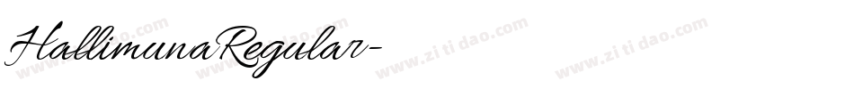 HallimunaRegular字体转换