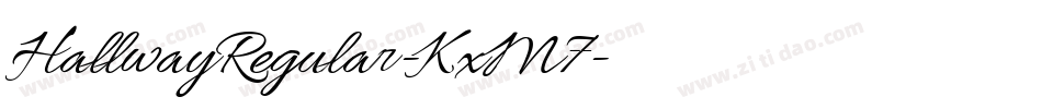 HallwayRegular-KxM7字体转换
