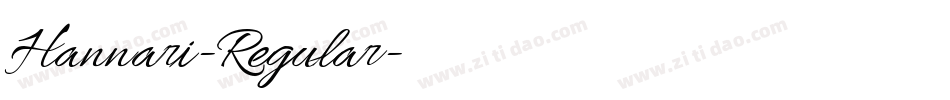Hannari-Regular字体转换