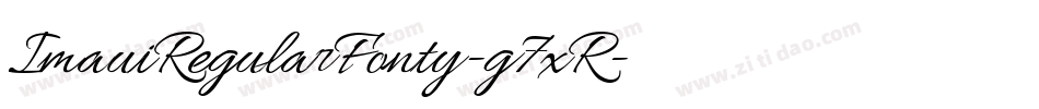 ImauiRegularFonty-g7xR字体转换