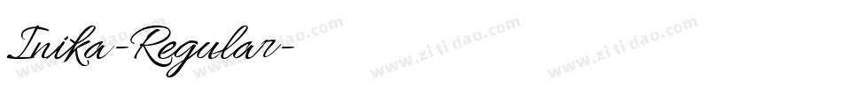 Inika-Regular字体转换