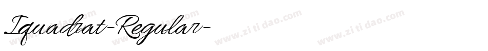 Iquadrat-Regular字体转换