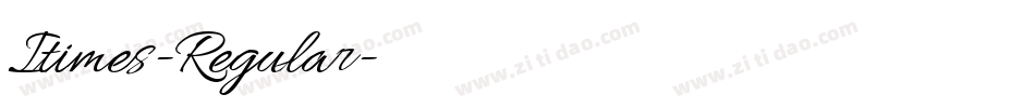 Itimes-Regular字体转换