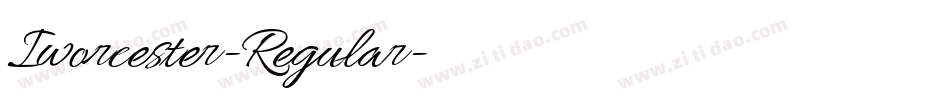 Iworcester-Regular字体转换