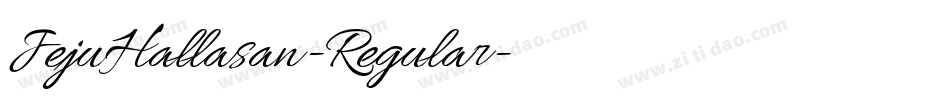 JejuHallasan-Regular字体转换