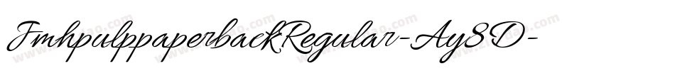 JmhpulppaperbackRegular-Ay8D字体转换