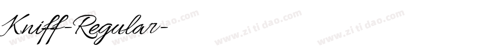 Kniff-Regular字体转换