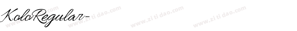 KoloRegular字体转换 KoloRegular字体转换