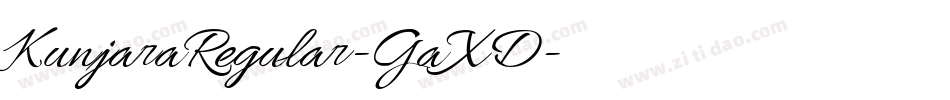 KunjaraRegular-GaXD字体转换