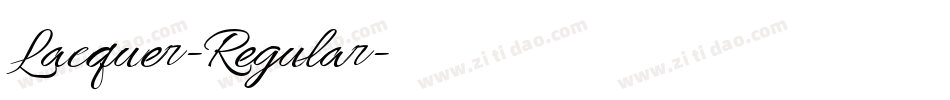 Lacquer-Regular字体转换