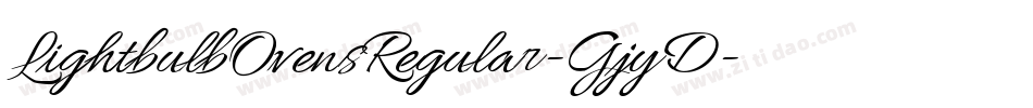 LightbulbOvensRegular-GjyD字体转换
