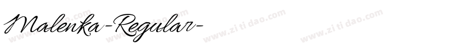 Malenka-Regular字体转换