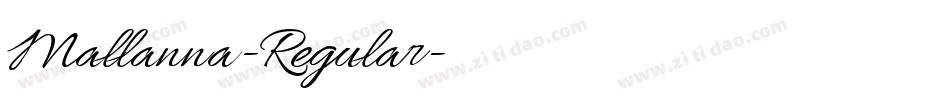 Mallanna-Regular字体转换