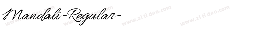 Mandali-Regular字体转换
