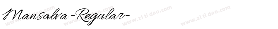 Mansalva-Regular字体转换