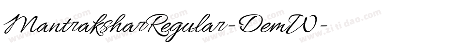 MantraksharRegular-DemW字体转换