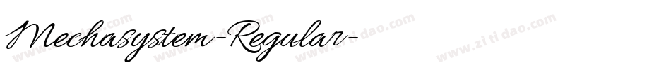 Mechasystem-Regular字体转换
