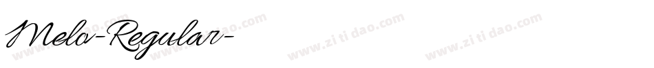 Melo-Regular字体转换