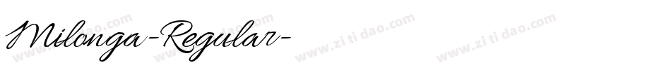 Milonga-Regular字体转换