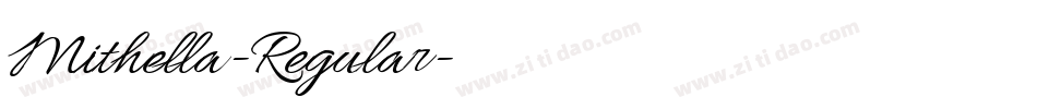 Mithella-Regular字体转换