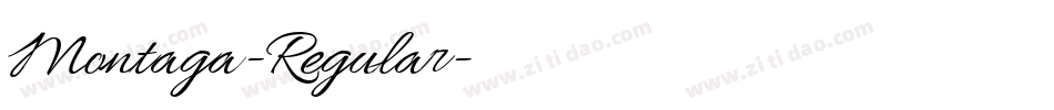 Montaga-Regular字体转换