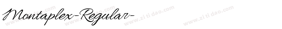 Montaplex-Regular字体转换
