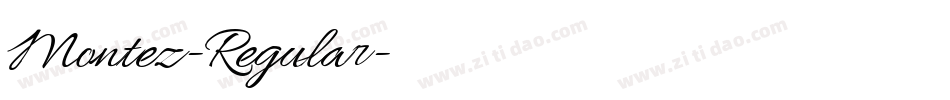 Montez-Regular字体转换