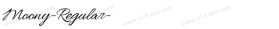 Moony-Regular字体转换