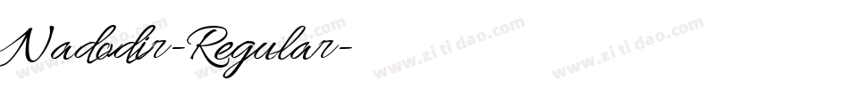 Nadodir-Regular字体转换