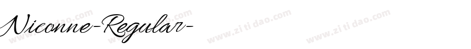 Niconne-Regular字体转换