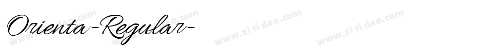 Orienta-Regular字体转换
