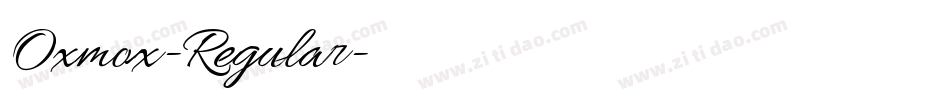 Oxmox-Regular字体转换