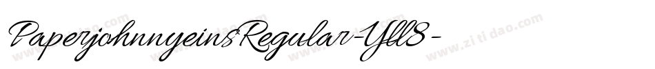 PaperjohnnyeinsRegular-Yll8字体转换