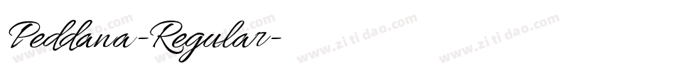 Peddana-Regular字体转换