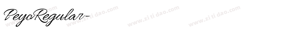 PeyoRegular字体转换