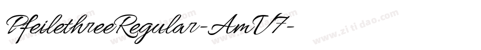 PfeilethreeRegular-AmV7字体转换
