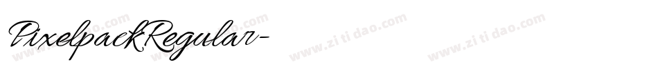 PixelpackRegular字体转换