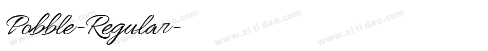 Pobble-Regular字体转换