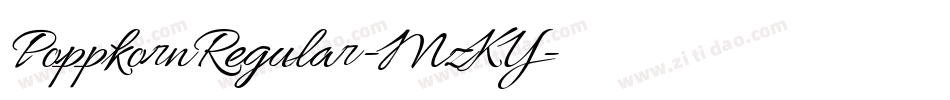 PoppkornRegular-MzKY字体转换