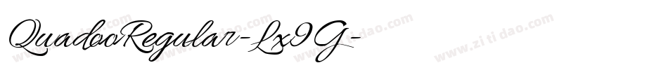 QuadooRegular-Lx9G字体转换