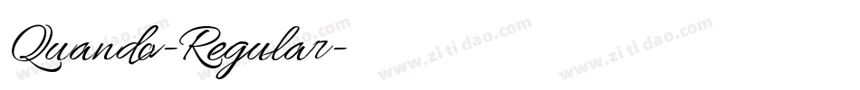 Quando-Regular字体转换