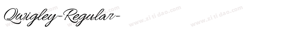 Qwigley-Regular字体转换