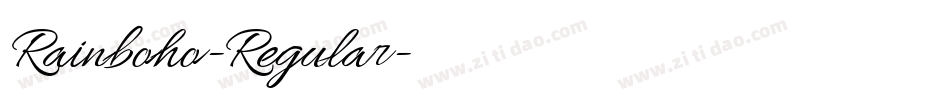 Rainboho-Regular字体转换