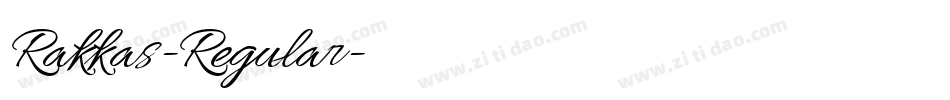 Rakkas-Regular字体转换