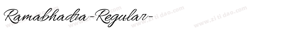 Ramabhadra-Regular字体转换