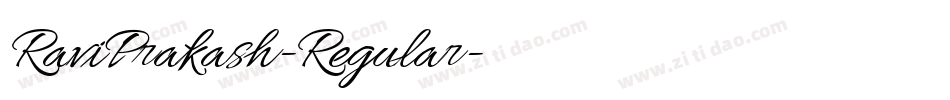 RaviPrakash-Regular字体转换