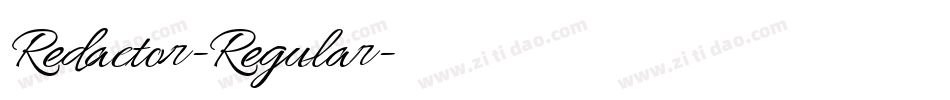 Redactor-Regular字体转换