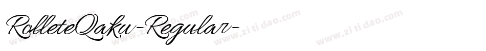 RolleteQaku-Regular字体转换