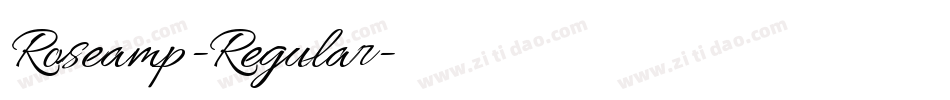 Roseamp-Regular字体转换