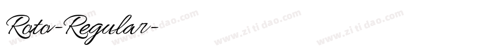 Roto-Regular字体转换